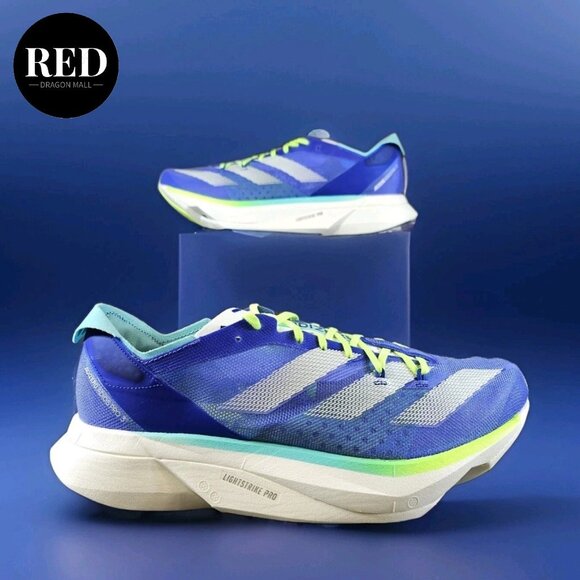 Adidas Adizero Adios Pro 3 Blue Neon Running Shoes - Men's Size 8